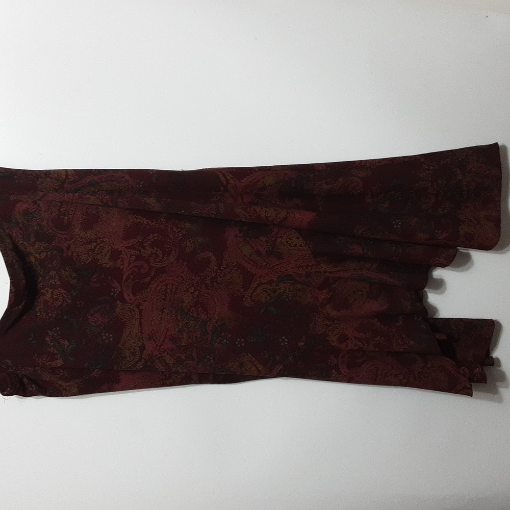 ♥️Reposh♥️ J. Jill Red Trumpet Maxi Skirt Asymmetrical Casual